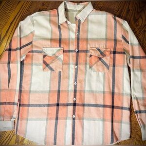 Plaid Long Sleeve Button Up Shirt | Men's 2XL